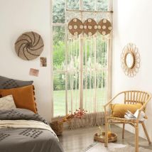 Tenda macramè e juta beige 90x200cm - Atmosphera créateur d'intérieur