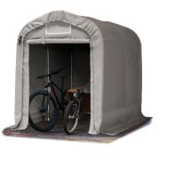 Intent24 - Tenda Garage 1,6 x 2,4 m Tenda Capannone in pvc 800 n e stabile costruzione in acciaio grigio