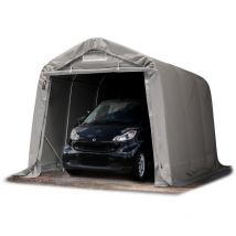 Tenda Garage 2,4 x 3,6 m Tenda Capannone in pvc 800 n e stabile costruzione in acciaio grigio