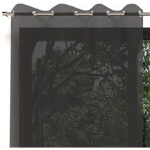 Soleil D'Ocre Tenda In Voile Nera Con Occhielli In Metallo