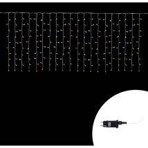 Tenda luminosa da 200 Led Bianco Caldo fisso e Freddo intermittente 3 metri prolungabile da esterno Wisdom