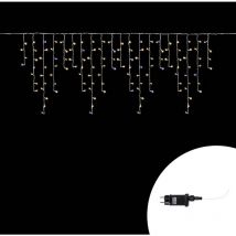 Tenda luminosa 6 metri prolungabile da 256 Led Bianco Caldo fisso e Bianco Freddo intermittente da esterno Wisdom
