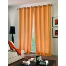Tenda Panama Giallo 140 x 290 cm – Fissaggio ad anelli e orlo a giorno – HOME COLLECTION