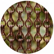 Tenda per porta in alluminio Alusa marrone e bronzo 90 x 210 cm