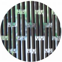 Tenda per porta in polietilene antracite e acciaio Campos 100x230 cm