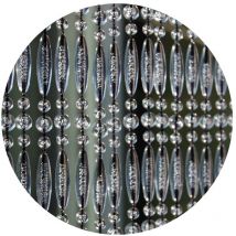 Tenda per porte in pvc nero e trasparente Stresa 90x210 cm