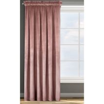 Rosa Tenda In Velluto Con Fettuccia Arricciatenda - 1 Unità, Soffice, Pannello, Drappo Classico, Glamour, Elegante, Soggiorno, Camera Da Letto, 290 G/