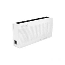 S108 switch sdoppiatore ethernet 8 porte plug & play colore bianco 220V con supporto al muro - Tenda