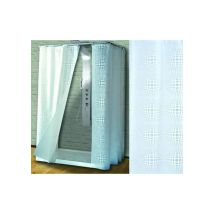 Tenda per doccia in peva sfera fondo trasparente decori bianchi - cm.120x200h