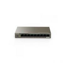 TEF1109P-8-102W - desktop switch 9 porte con 8 porte poe - 10/100 mbps - chassis metallo - Tenda