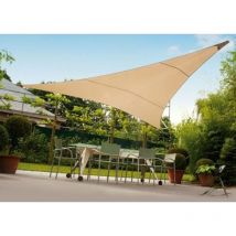 Tenda telo vela ombreggiante Triangolare Colore ecru Beige Dimensioni 5x5x5 m