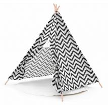Robincool - Tenda Tipi Bambini Montessori Koda 120x120x150 cm Pieghevole Uso Interno e Esterno Design Geometrico Luci e Tappeto