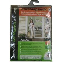 Tenda zanzariera magnetica 18 calamite 100 x 220 cm porta balcone vari colori sg colore: nero pezzi per confezione: 2