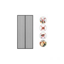Tenda zanzariera magnetica magneti insetti mosche zanzare casa 90X210 cm nera