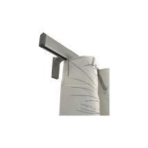 Binario Tenda Soffitto/ Parete Piatto Moderno - Ideale anche per Tenda Wave - Completo di Tappi e Supporti -Misura: 260 cm - Colore Argento