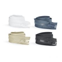 Cerniera Nautica Lampo Divisibile 10 mm con Doppio Cursore- 200 cm- Colore Blu - Tendaggimania