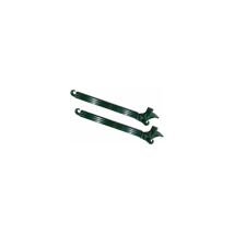 Coppia di Braccetti per Tenda da Sole a Caduta con Supporti in Acciaio - Ricoperti in pvc - Regolabile a 180°- Misura 70 cm - Colore Verde