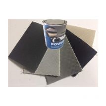 Kit Rivestimento Tessuto Cielo Tetto Auto + Colla Alte Temperature Power- Colore Piombo 1410,Modello Nido d'Ape - 2 metri + 1 colla Power