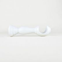 TENDAGGIMANIA Staffe per Tende 1 COPPIA - Per Bastoni per tende in Legno ∅ 35 MM - Staffe con piastrina di fissaggio, viti e tasselli- 100% Legno