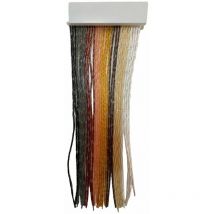Tenda antimosche in pvc - Modello Glitter Fitto, colore binario: bianco - Tenda per Porte e finestre Esterne (L.80 cm x H.240 cm, Grigio)
