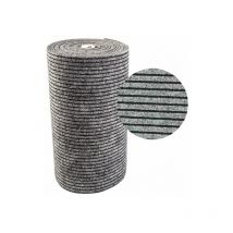 Zerbino Ingresso Esterno - Tappeto da Ingresso passatoia Asciugapassi, Antisporco, Assorbente, Colore Grigio - Altezza 2 metri x Larghezza 50 cm