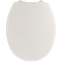 Tendance - Abattant wc thermodur 18 pouces frein de chute attaches plastiques - blanc