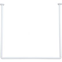 Tendance - Barre d angle en u 80x80x80 cm en aluminium - blanc