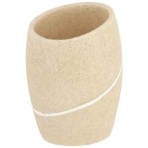Gobelet polysresine arrondi rond effet pierre - naturel - Tendance