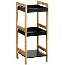 Meuble bambou 3 etageres mdf - bambou noir Tendance