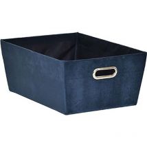Paniere dressing velours h18xp45xl32,5 cm - bleu jeans - Tendance