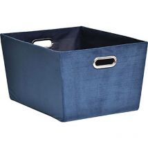 Paniere dressing velours h24xp45xl35 cm - bleu jeans Tendance