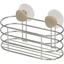 Tendance - Panier oval metal sur 2 ventouses 2 deco - galet