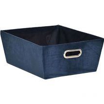 Paniere dressing velours h15xp40xp32,5 cm - bleu jeans Tendance