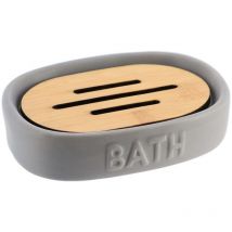 Porte savon dolomite bath - gris bambou Tendance