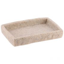 Porte savon polyresine rectangulaire effet pierre - naturel Tendance