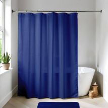 Rideau de douche peva 180x200cm - bleu marine Tendance