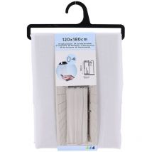 Rideau polyester special douche 120x180 cm 8 anneaux pp - blanc Tendance