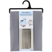 Rideau polyester special douche 120x180 cm 8 anneaux pp - gris Tendance