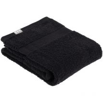 Serviette de toilette 50x90 cm 100% coton - noir Tendance