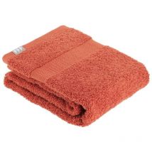 Serviette de toilette 50x90 cm 100% coton - terracotta Tendance
