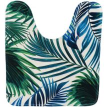 Tapis contour wc microfibre imprime 45x50 cm - tropicale Tendance