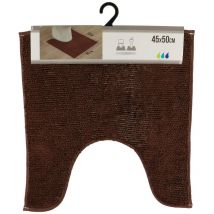 Tendance - Tapis contour wc polyester 45x50 cm - marron
