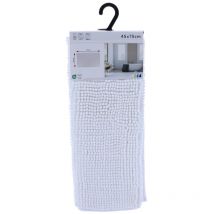 Tapis microfibre boules uni 45x75cm - blanc Tendance