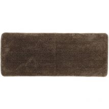 Tapis microfibre double vasque 50x120cm - marron Tendance