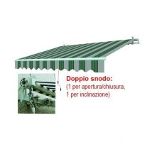 Blinky - Tende Da Sole a Sbraccio Telo Bianco-Verde cm.295x200