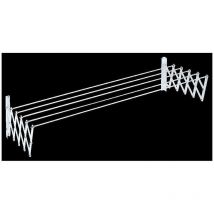 TENDER FIL tendedero extensible 80 cm blanco , Tendedero mural extensible, 80 cm. Diseño clásico. Estructura de aluminio y resistencia de acero.