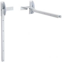 Stendibiancheria da parete ribaltabile in acciaio galvanizzato di colore bianco - Sauvic