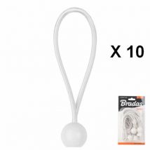 Tendeur a boule blanc 15cm pour bâche et toile (blister de 10pieces)
