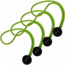 Tendeur avec Boule [20 cm d'Elastique] [Pack de 4 Tendeurs] - Idéal pour Transporter des Tapis de Yoga
