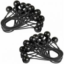 Tendeur Elastique,50 Pièces Tendeurs en Caoutchouc avec Boule,Corde Elastique pour Bache,Tentes,Bâches,Camping